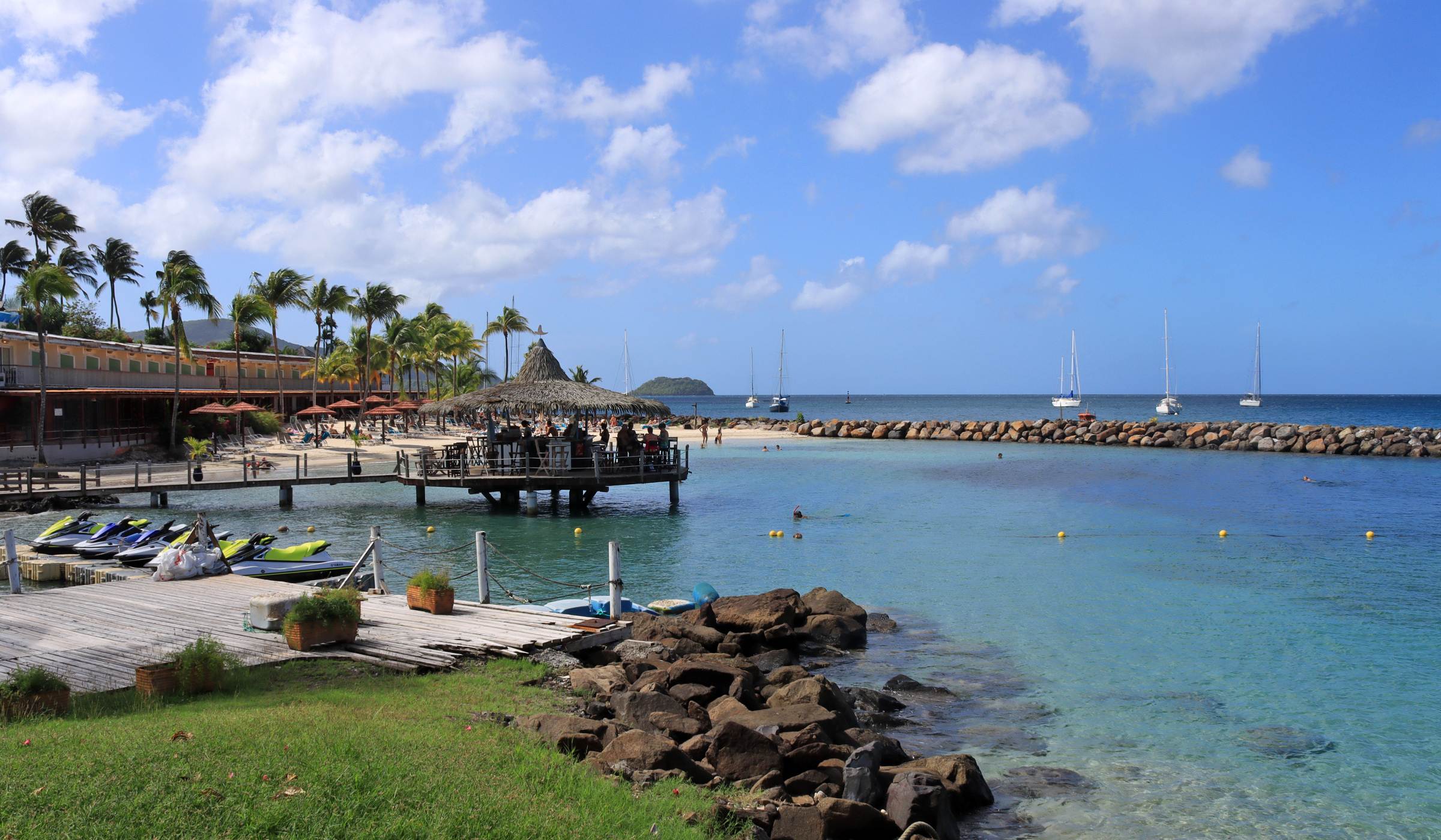 Waterfront bar at Pointe du Bout
