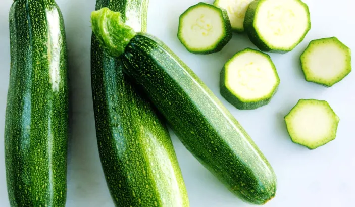 Courgettes coupées en tranche