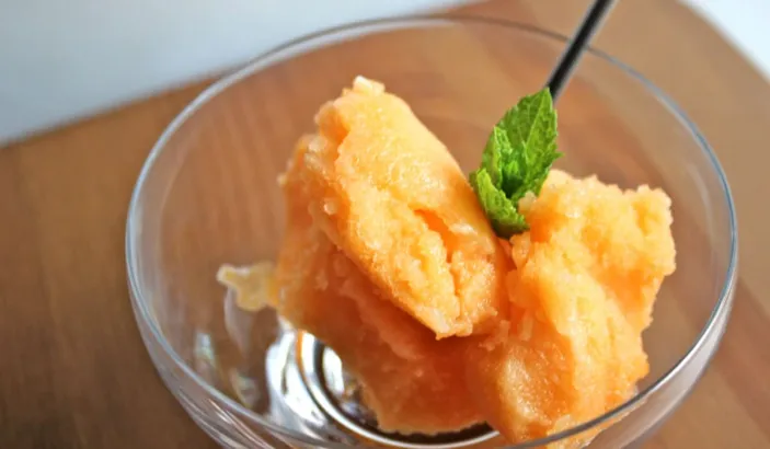 Sorbet melon cantaloupe