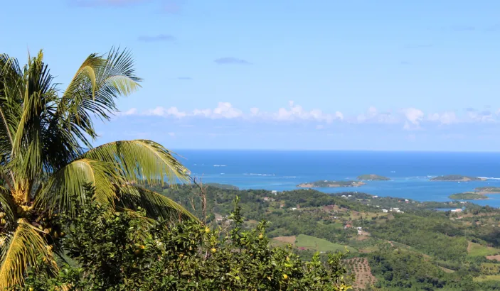 Vue depuis la montagne du Vauclin