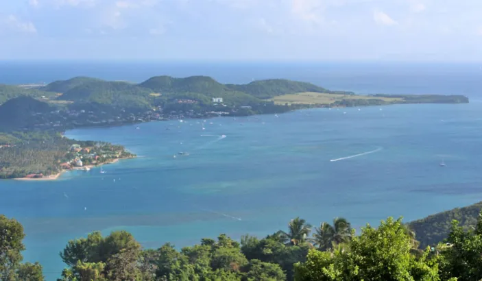 Vue panoramique sur les plages du Marin et Sainte-Anne