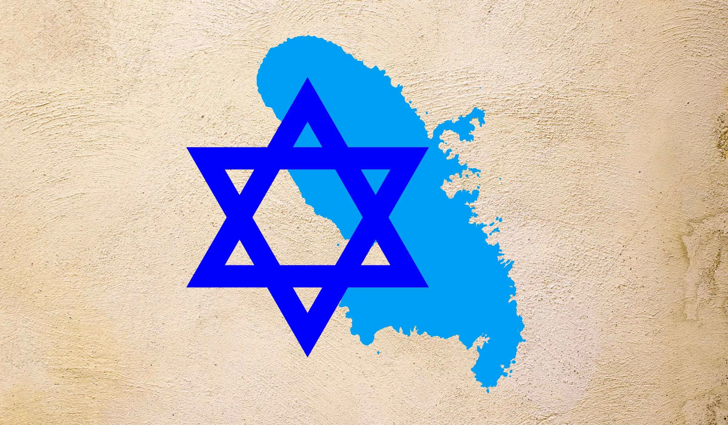 Map of Martinique with Star of David