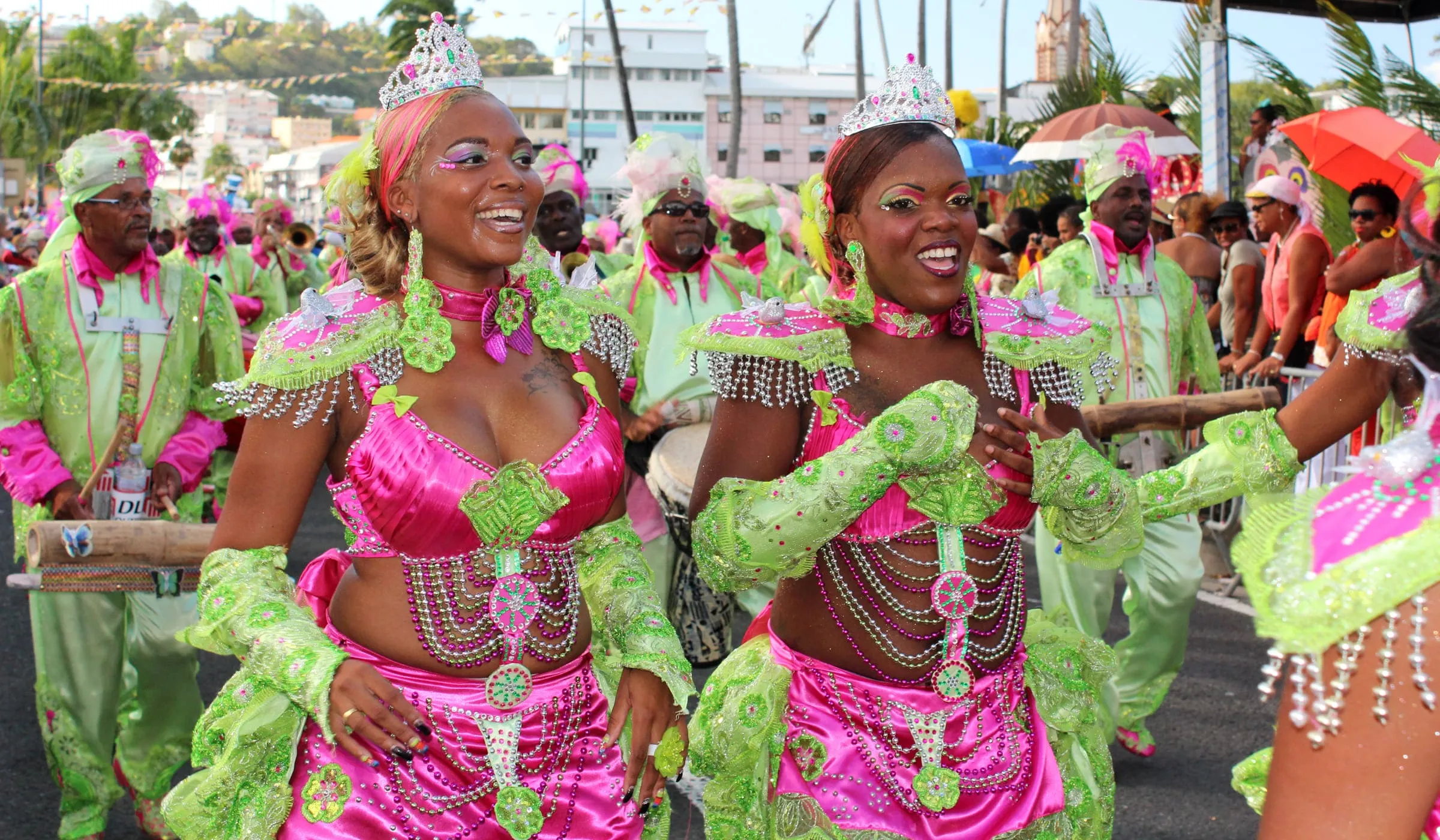 Women in costume during the Fort-de-France Carnival