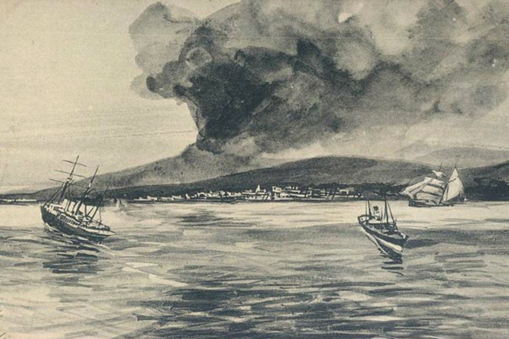 Eruption de la Montagne Pelée